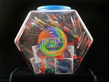 Trustex Assorted Colors Lubricated Condoms - 288 Piece Fishbowl