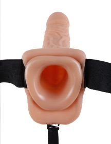 Fetish Fantasy Series 7 Inch Hollow Strap-on With  Balls - Flesh