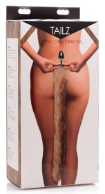 Extra Long Mink Tail Metal Anal Plug