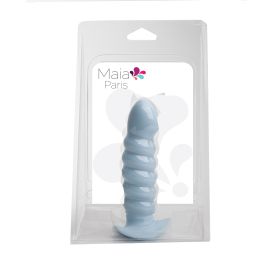 Paris Silicone Ribbed Dong - Blue