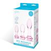 3 Pc Rosebud Butt Plug Set - Pink