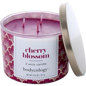 BODYCOLOGY CHERRY BLOSSOM by Bodycology 3 WICK CANDLE 14.5 OZ