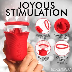 Lily Lover Sucking and Vibrating Clitoral  Stimulator- Red