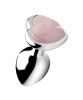 Rose Quartz Heart Anal Plug -Medium