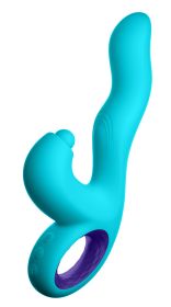 Klio Triple Action Thumping Rabbit Vibrator (Color: Blue)