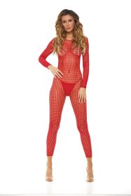 Crotchless Bodystocking (Color: Red)