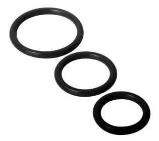 Trinity Silicone Cock Rings (Option: Black)