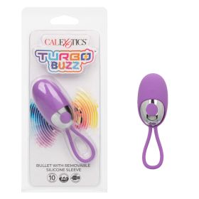 Turbo Buzz Bullet With Removable Silicone Sleeve (Option: Purple)