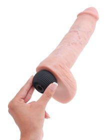 King Cock 8 Inch Squirting Cock With Balls (Option: Beige)