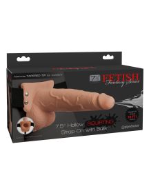 Fetish Fantasy Series 7.5 Inch Hollow Squirting Strap (Option: Beige)