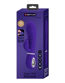 Prescott Super Soft Rabbit Silicone Vibrator (Option: Purple)