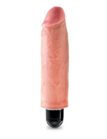 King Cock 6 Inch Vibrating Stiffy (Color: beige)