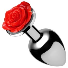 Red Rose Anal Plug (Color: Red)