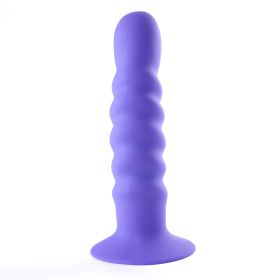 Kendall Silicone Dong Swirled Satin Finish (Option: Purple)