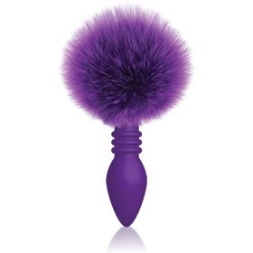 The 9's Cottontails Silicone Bunny Tail Butt Plug (Color: Purple)