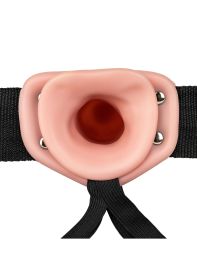 Vibrating Hollow Strapon Without Balls 6 Inch (Option: )