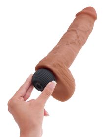 King Cock 8 Inch Squirting Cock With Balls (Option: Tan)