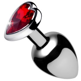 Red Heart Gem Anal Plug (Color: Red)