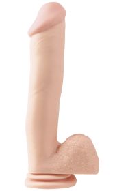 Basix Rubber Works 12 Inch Dong With Suction Cup (Option: Beige)