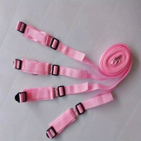 1 Set Of BDSMS Bed Restraints Kit; Wrist Leg Restraint System Hand & Ankle Cuff Bed Restraints Sex Bondage Position Support Sling Sex Play (Items: A, Color: Pink)