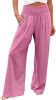 TUNUSKAT Womens Cotton Linen Wide Leg Pants Summer Casual High Waisted Palazzo Pants Baggy Lounge beach Trousers with Pocket