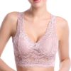 Lace Deep V Bra;  Wireless Bralette for Women