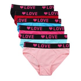 Love Cotton Panties 6 Pack, Women's Seamless Sexy Underwear Bikini Briefs (Color: 6Packs, size: S)