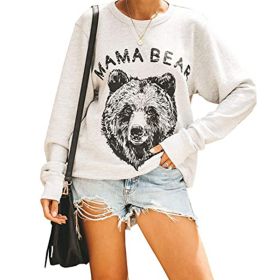 Autumn and winter women's new sweatshirt lazy print loose hoodie sweatshirt (Color: beige, size: M)