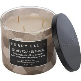 PERRY ELLIS SMOKY CADE & VANILLA by Perry Ellis SCENTED CANDLE 14.5 OZ (Color: As Picture)