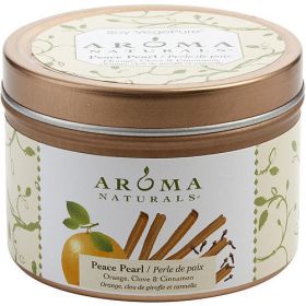 PEACE PEARL AROMATHERAPY by Peace Pearl Aromatherapy ONE 2.5x1.75 inch TIN SOY AROMATHERAPY CANDLE.COMBINES THE ESSENTIAL OILS OF ORANGE (Brand: PEACE PEARL AROMATHERAPY)