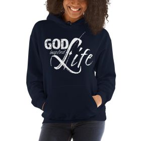 God Inspired Life Womens Hoodie (Color: Navy, size: 4XL)