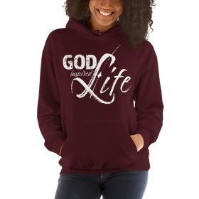 God Inspired Life Womens Hoodie (Color: Maroon, size: M)