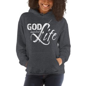 God Inspired Life Womens Hoodie (Color: Dark Heather, size: M)