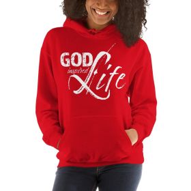 God Inspired Life Womens Hoodie (Color: Red, size: M)