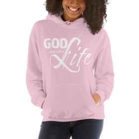 God Inspired Life Womens Hoodie (Color: Light Pink, size: M)