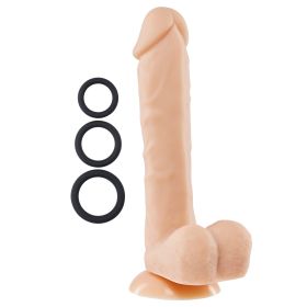 9 Inch Silicone Pro Odorless Dong (Option: Beige)