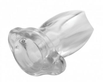 Peephole Clear Hollow Anal Plug (Color: Clear)