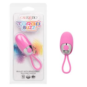 Turbo Buzz Bullet With Removable Silicone Sleeve (Option: Pink)