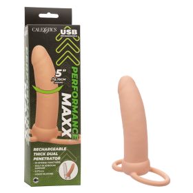 Performance Maxx Rechargeable Thick Dual  Penetrator (Option: Beige)