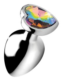 Rainbow Prism Heart Anal Plug (Color: Multi)