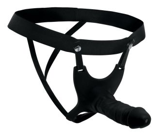 Hollow Silicone Dildo Strap (Option: Black)